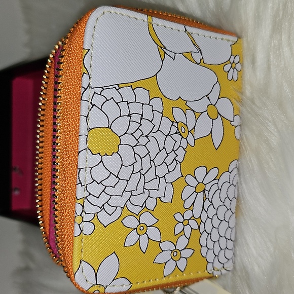 Trina Turk Handbags - NWT Trina Turk Yellow and White Floral Wallet